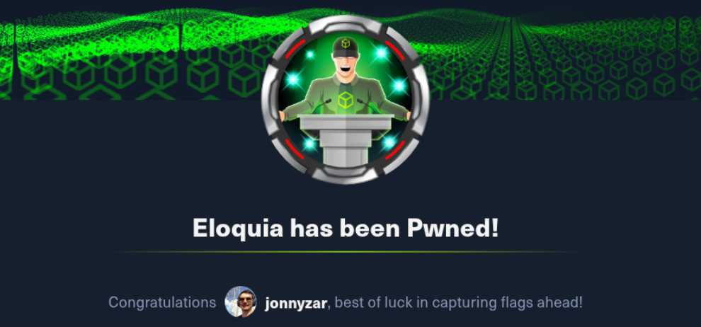 Insane прохождение Hack The Box коробки. Eloquia