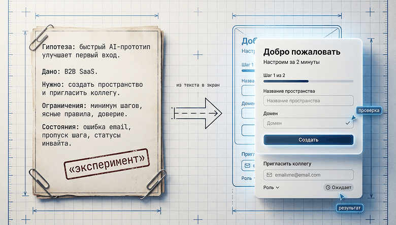 Тестирую Nano Banana на реальной UX-задаче → создать workspace и пригласить коллегу (B2B SaaS)