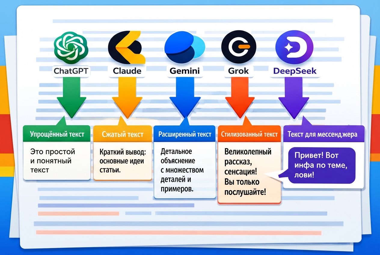 Топ нейросетей для рерайта текста: сохраняем факты, улучшаем стиль