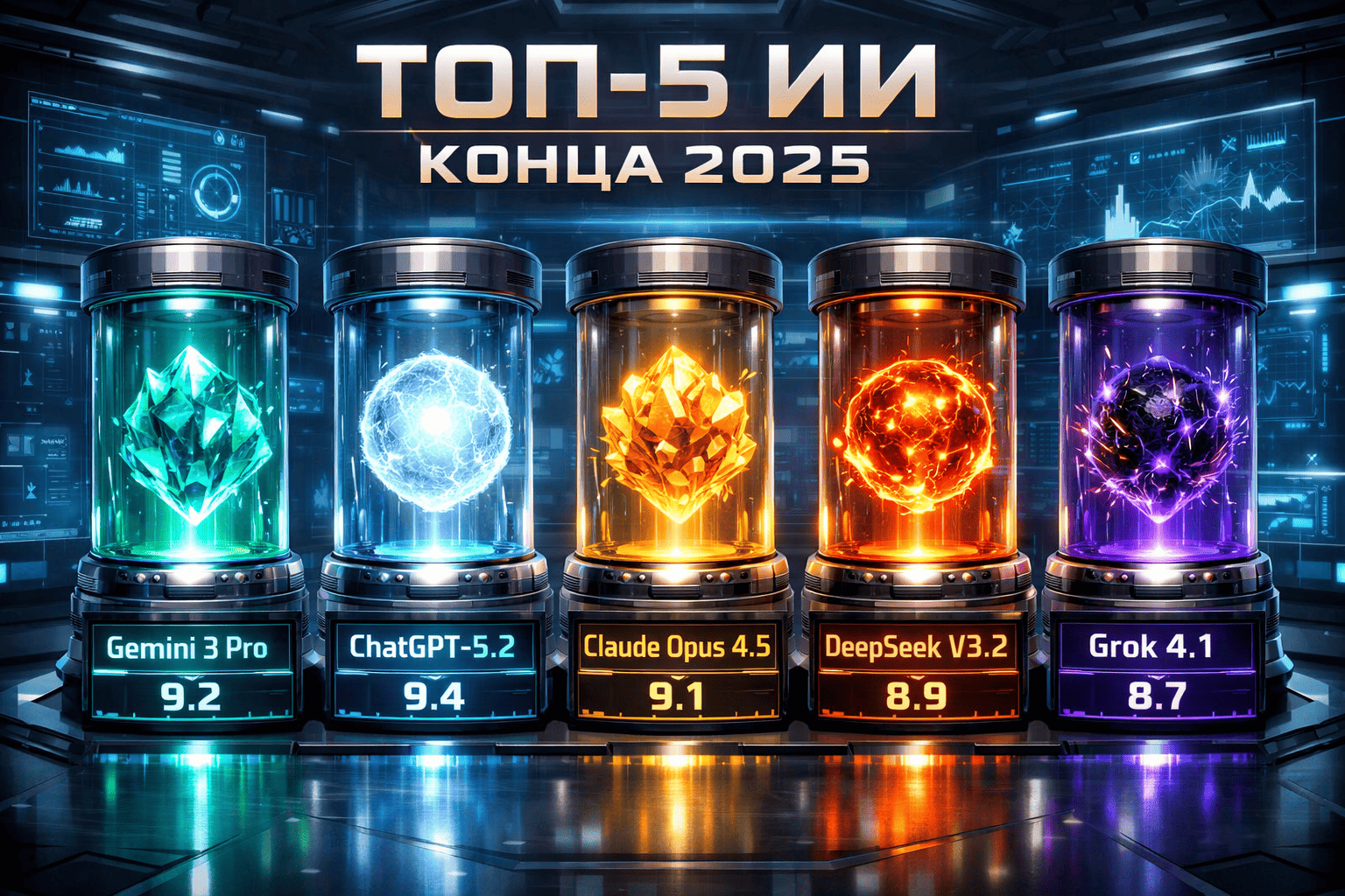 Битва титанов ИИ: рейтинг топ-5 умнейших моделей конца 2025 года