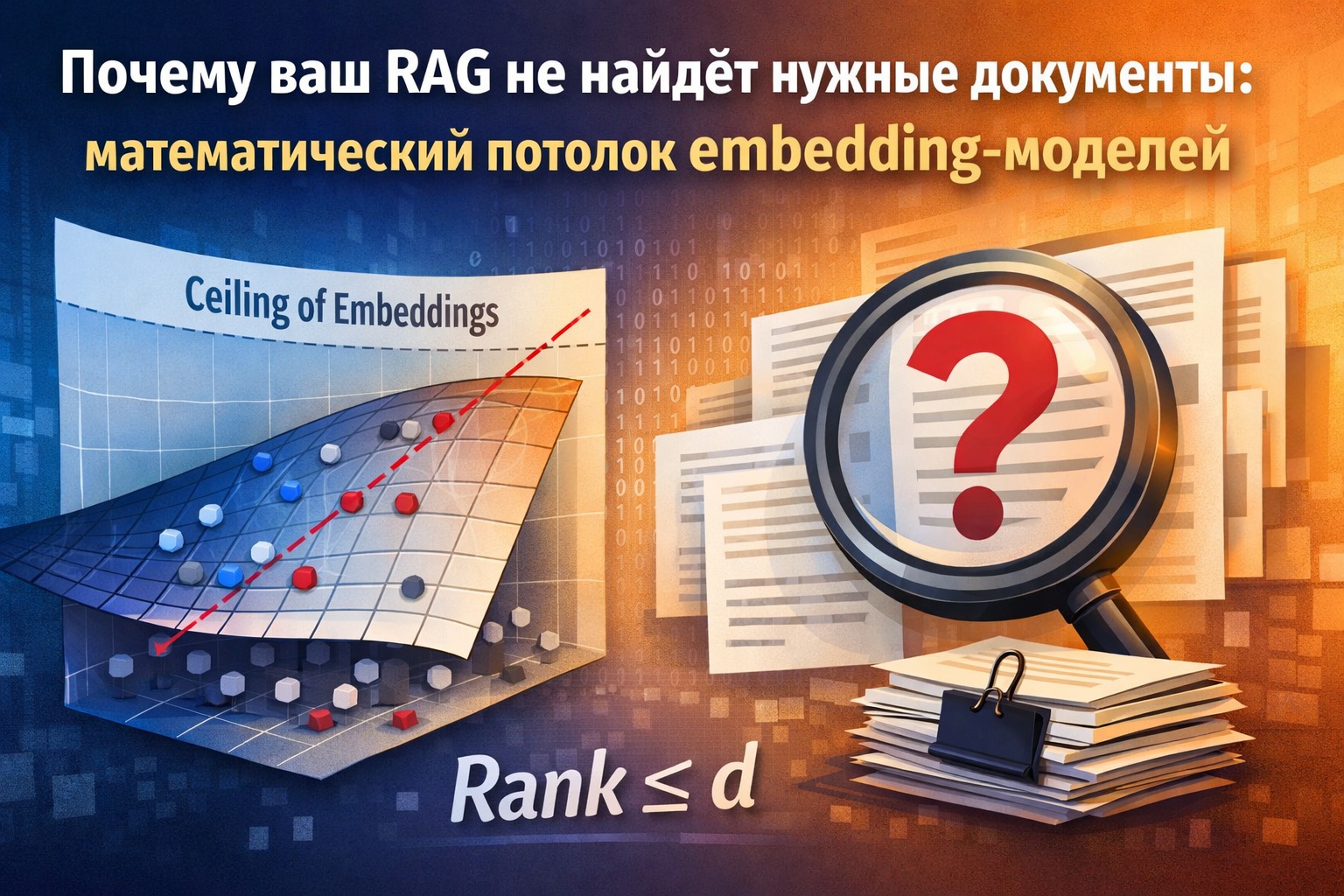 Почему ваш RAG не найдёт нужные документы: математический потолок embedding-моделей