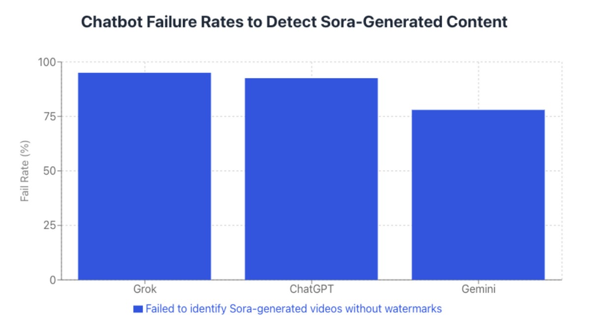 ChatGPT, Gemini и Grok провалили тесты на распознавание видео от Sora