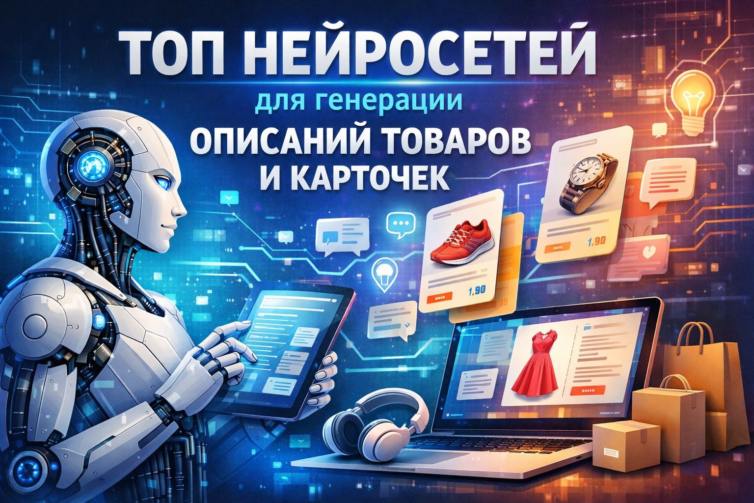 Топ нейросетей для генерации описаний товаров и карточек
