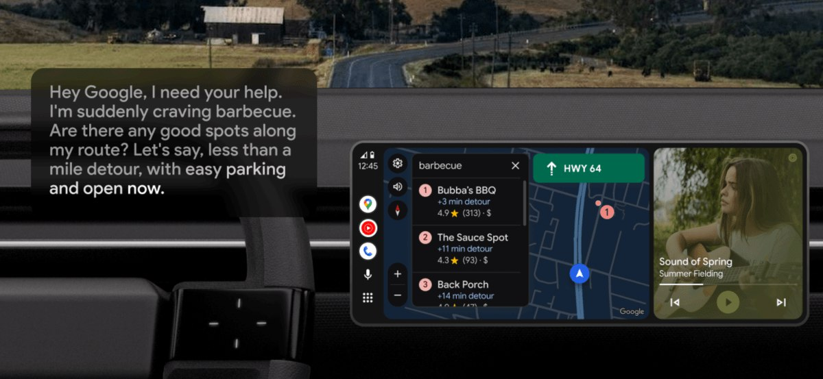 Google запускает Gemini в Android Auto. ИИ-помощник теперь доступен за рулём