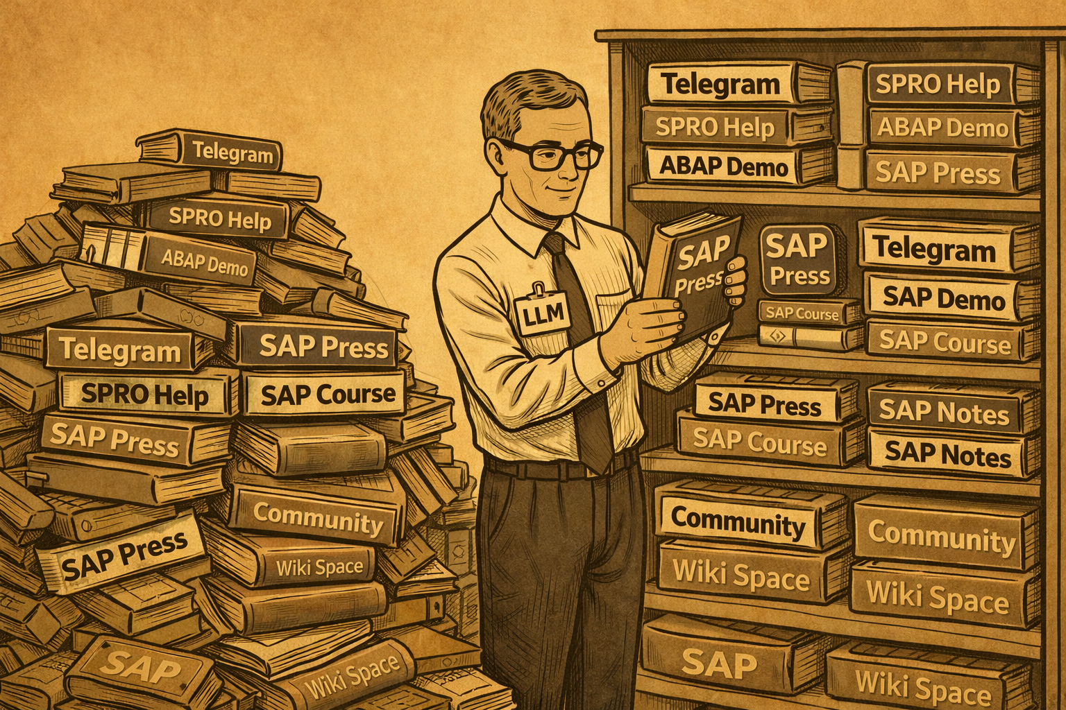 Сапёр в эпоху LLM: собираем персонального архивариуса для SPRO, ABAP-кода и Telegram-чата